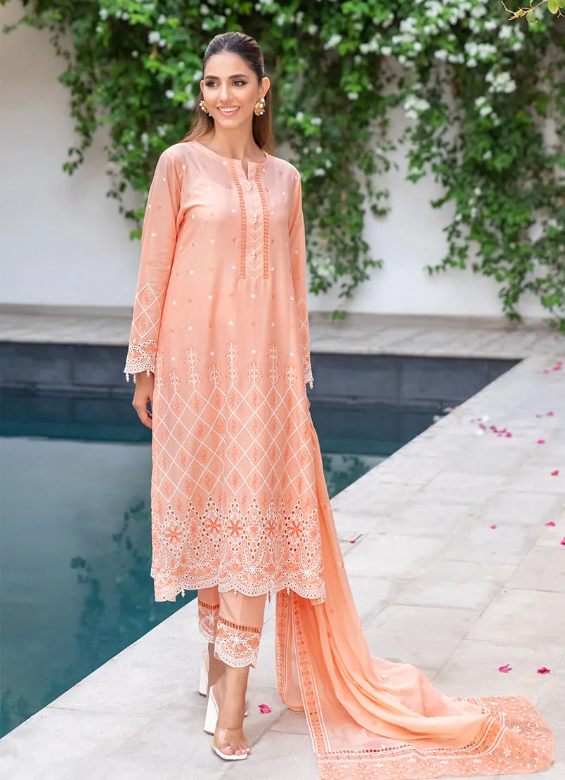 3 Pc Chikankari Lawn Unstitched