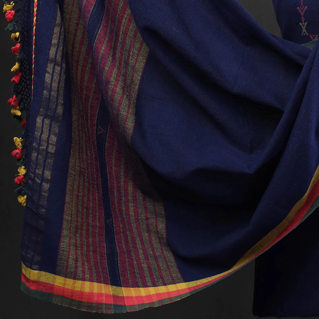 3pc Kutch Handloom Organic Kala Cotton Suit Material Set 15