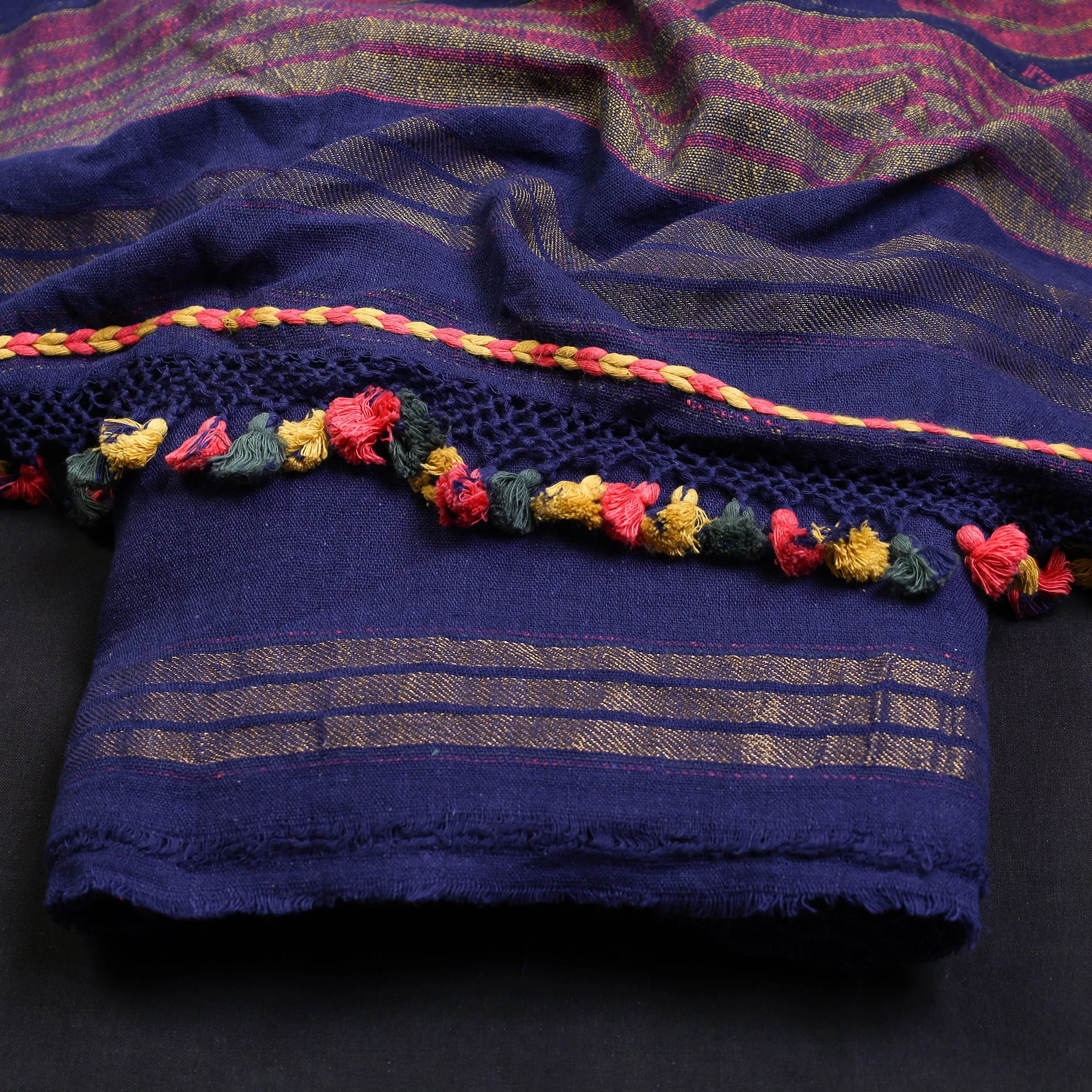 3pc Kutch Handloom Organic Kala Cotton Suit Material Set 15