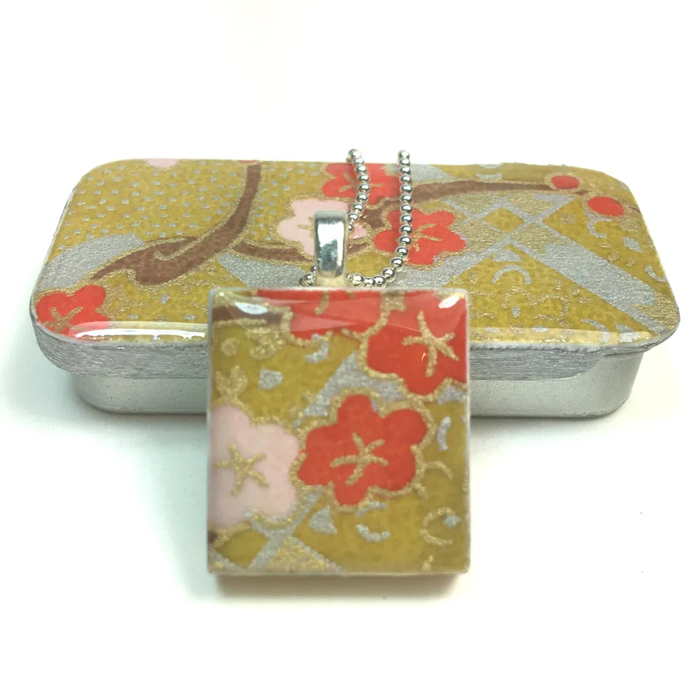 A Scrabble Tile Pendant and Teeny Tiny Tin Kim Gold