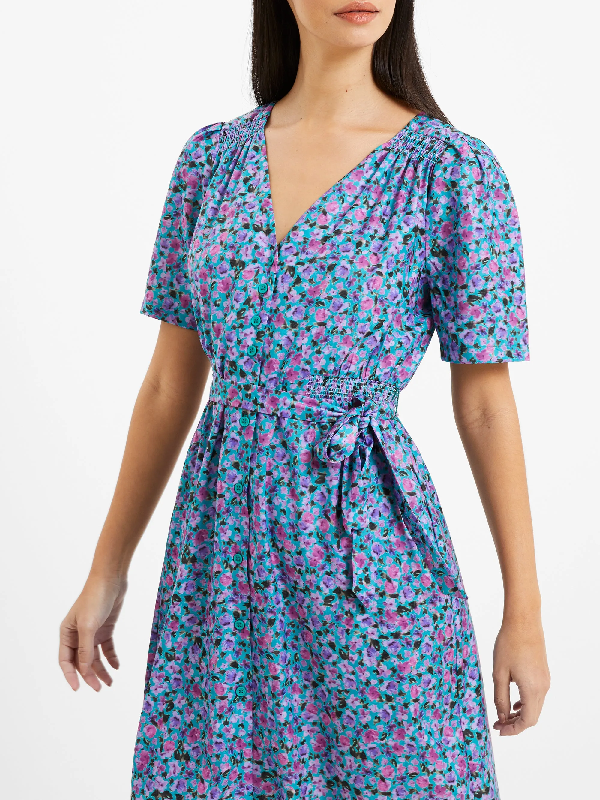 Alezzia Ely Jacquard Smock Dress