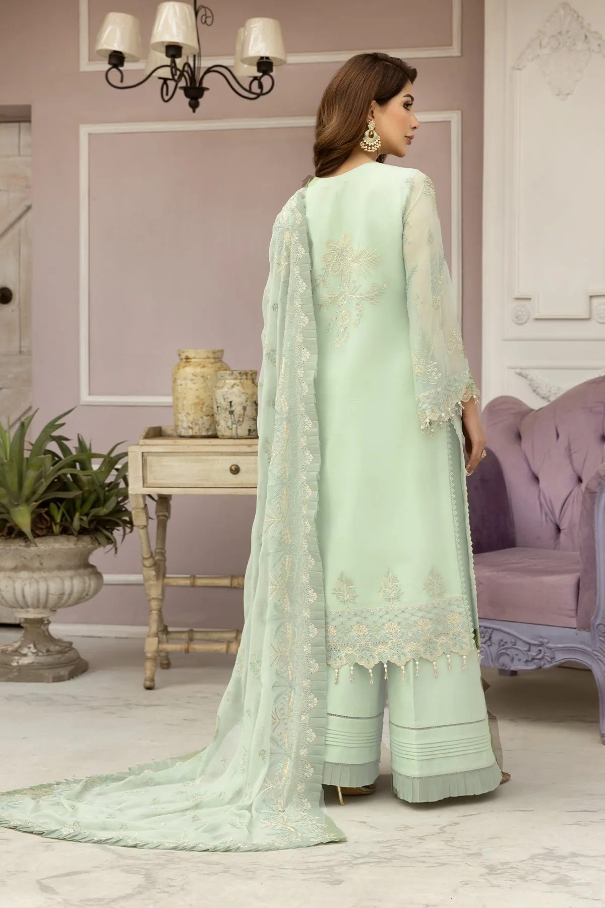 Alizeh Dhaagey Formal Collection  – Pistachio - V01D09