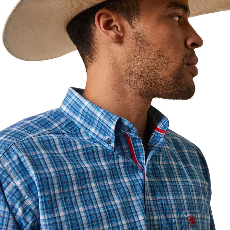Ariat Men's Pro Series Leyton Light Blue Classic Fit Long Sleeve Button Down Shirt 10043693