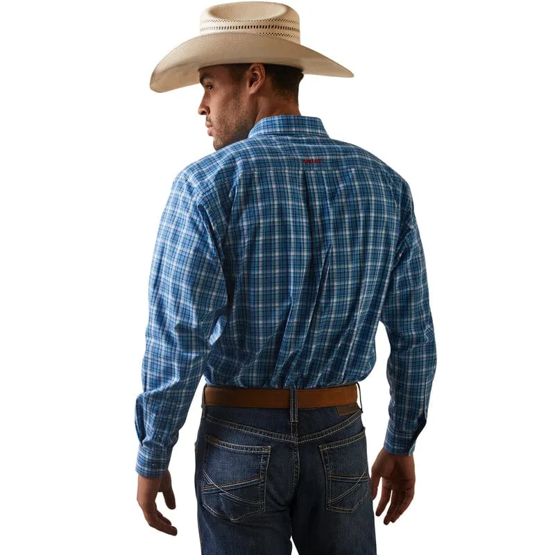 Ariat Men's Pro Series Leyton Light Blue Classic Fit Long Sleeve Button Down Shirt 10043693