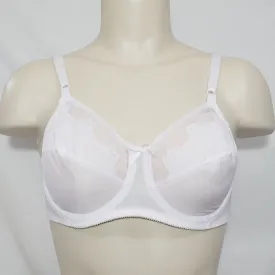 Bali 180 0180 Flower Underwire Bra 36C White NEW WITH TAGS