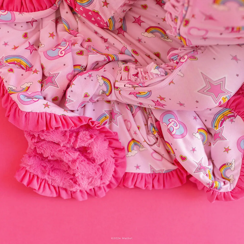 Barbie™ Star Power Minky Ruffled Luxette Patoo® Blanket
