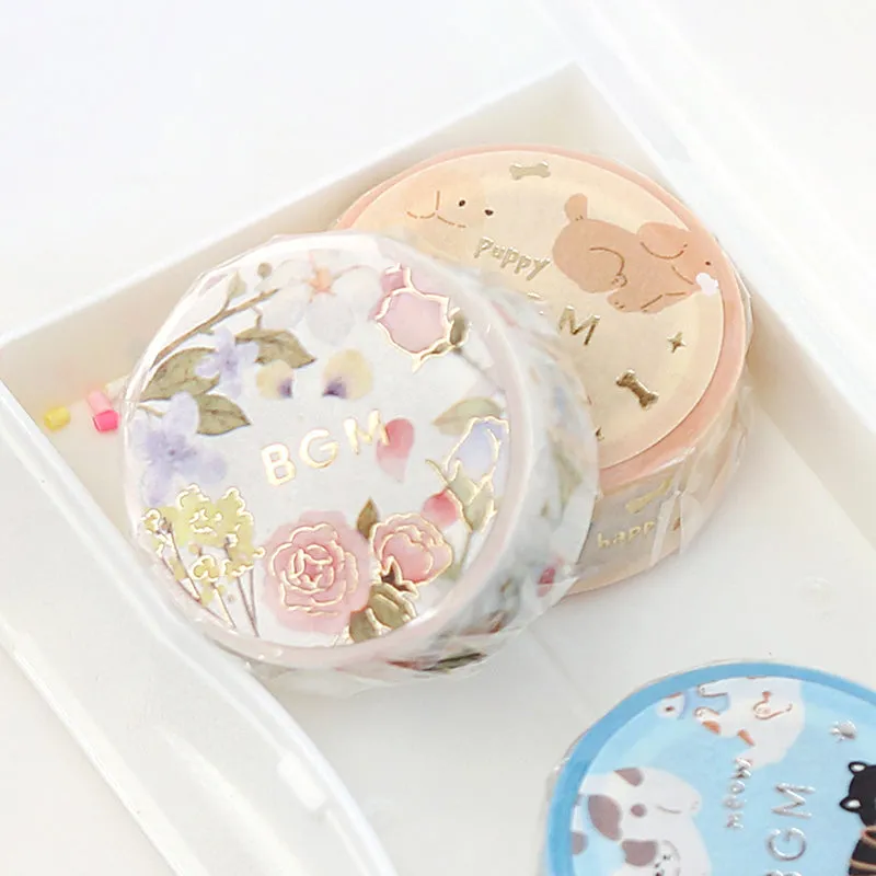 BGM Foil Stamping Masking Tape - Flower Poem