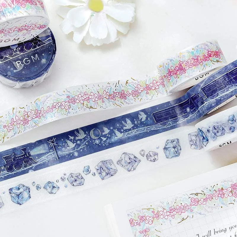 BGM Foil Stamping Masking Tape: Life - Flower Line