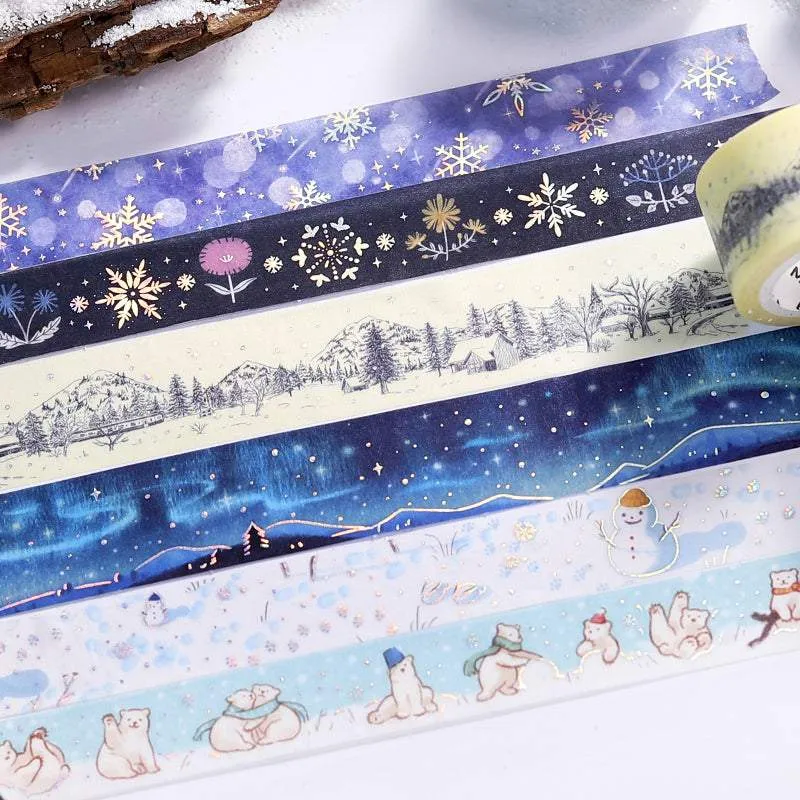 BGM Foil Stamping Winter Limited Edition Masking Tape - Flower Patterns