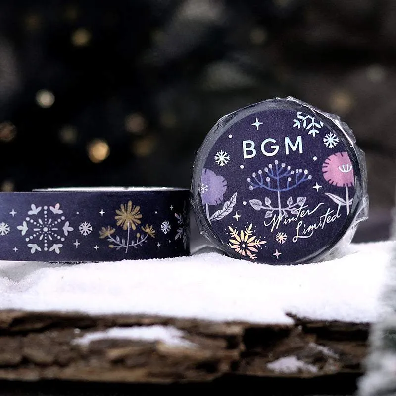 BGM Foil Stamping Winter Limited Edition Masking Tape - Flower Patterns