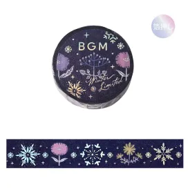 BGM Foil Stamping Winter Limited Edition Masking Tape - Flower Patterns