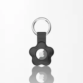 Black Flower Silicone AirTag Case