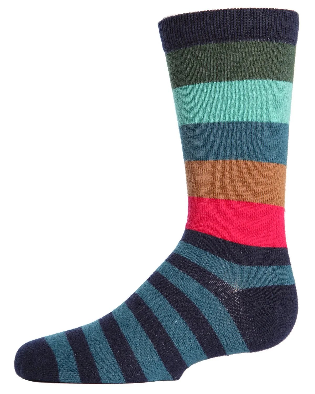 Boys' Bold Stripes Crew Socks