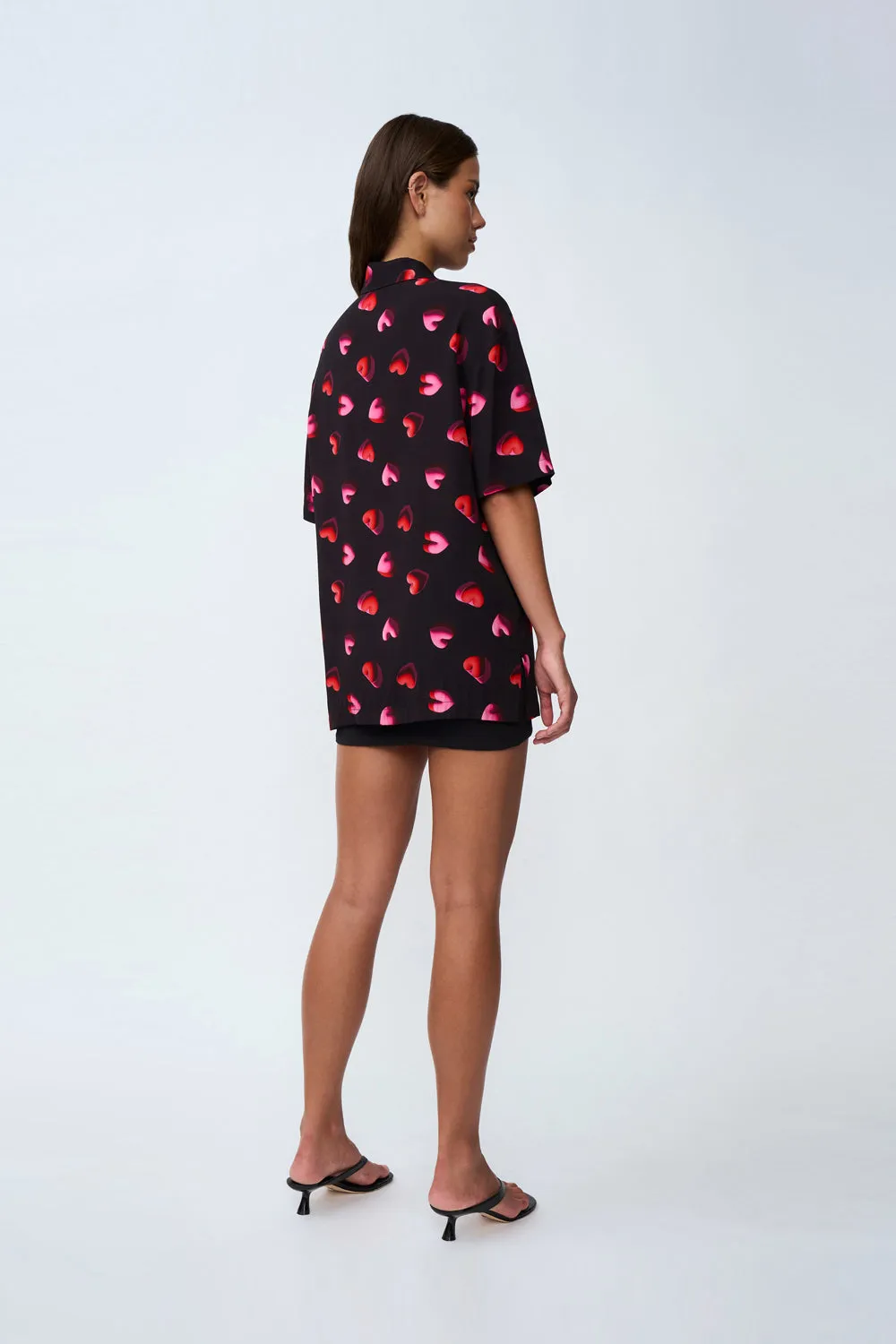 Bubble Heart Shirt | Final Sale - Black Red Pink
