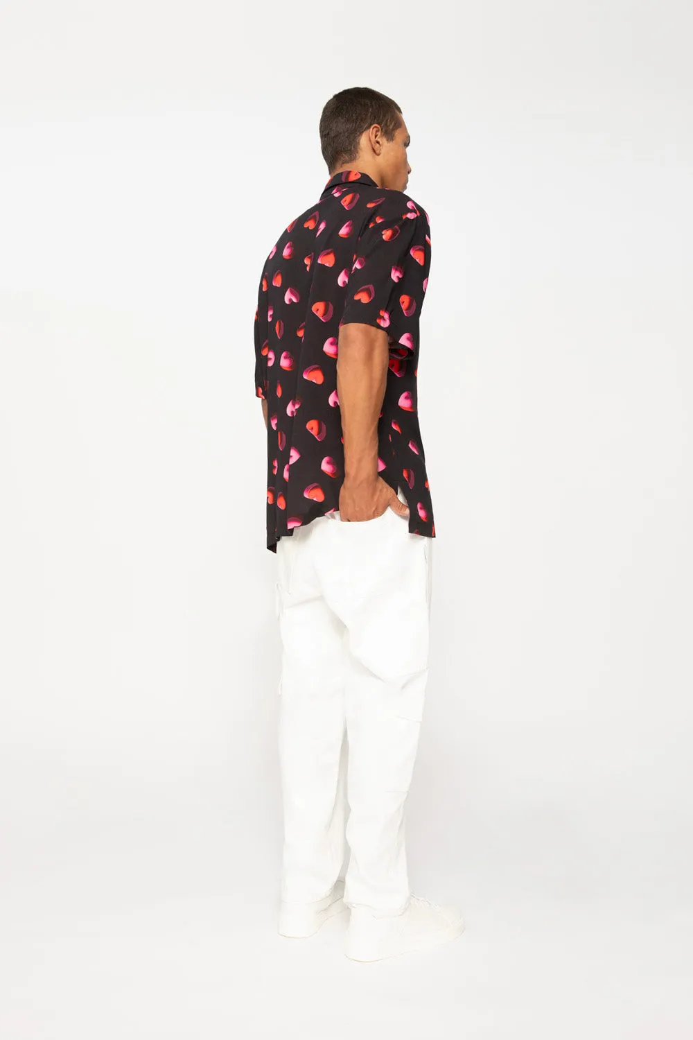 Bubble Heart Shirt | Final Sale  - Black Red Pink