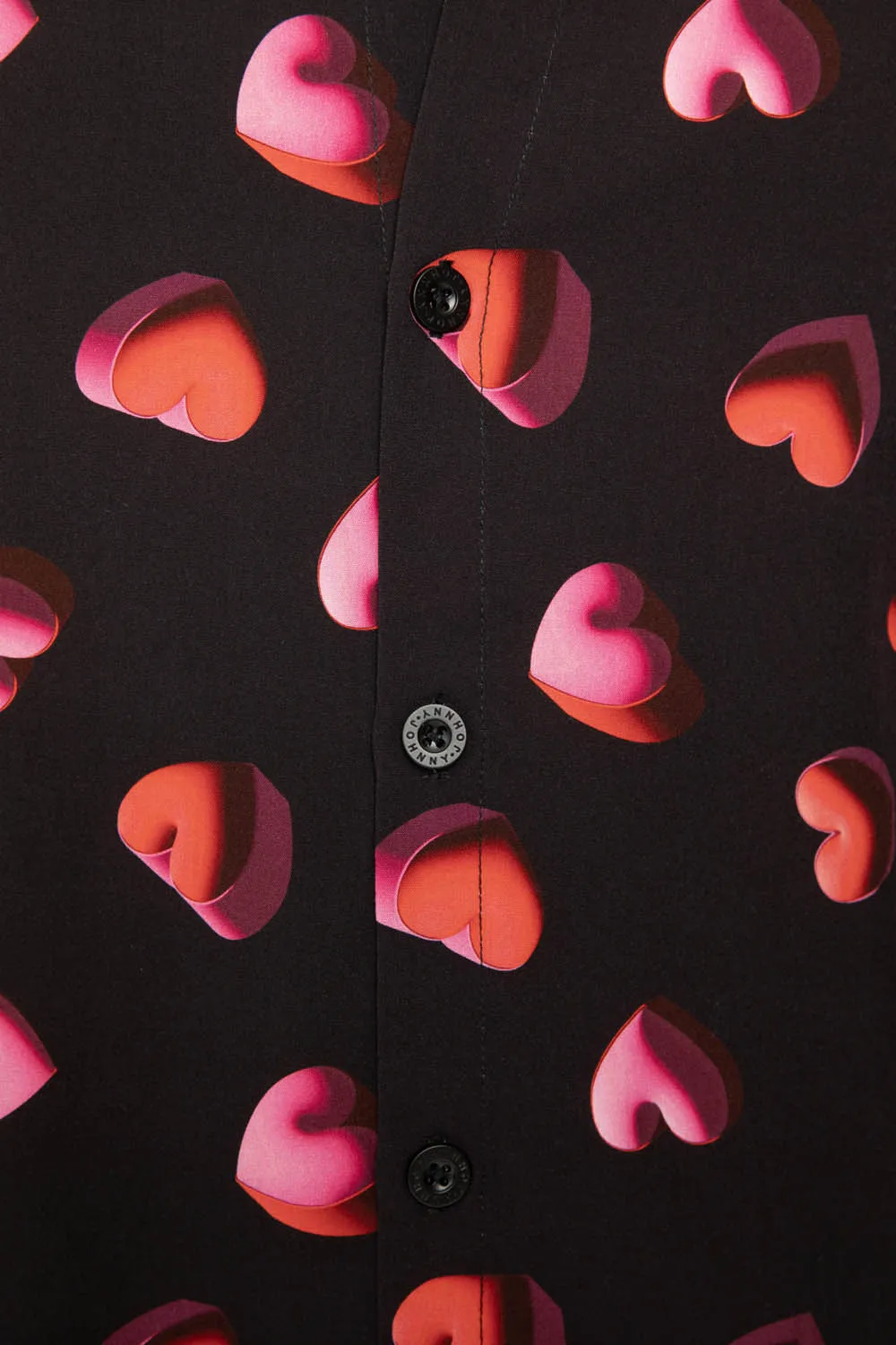 Bubble Heart Shirt | Final Sale  - Black Red Pink