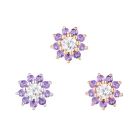 BUDDHA JEWELRY ELOISE - AMETHYST   CZ - THREADLESS END
