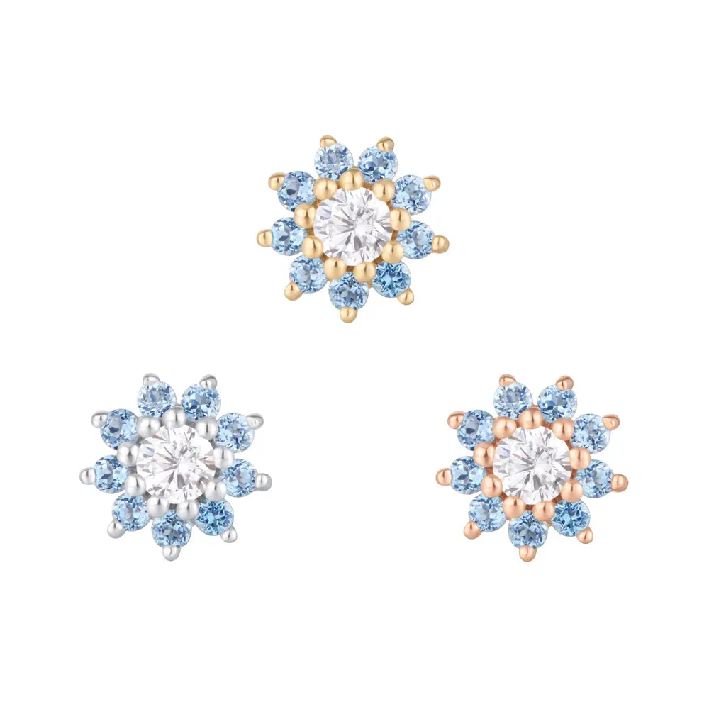 BUDDHA JEWELRY ELOISE - LONDON BLUE TOPAZ   CZ - THREADLESS END