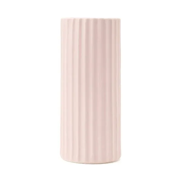 Ceramic Lib Flower Vase L Pink