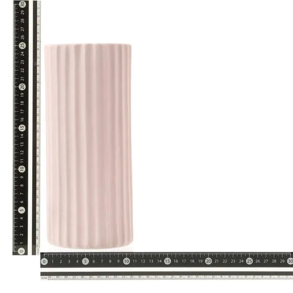 Ceramic Lib Flower Vase L Pink