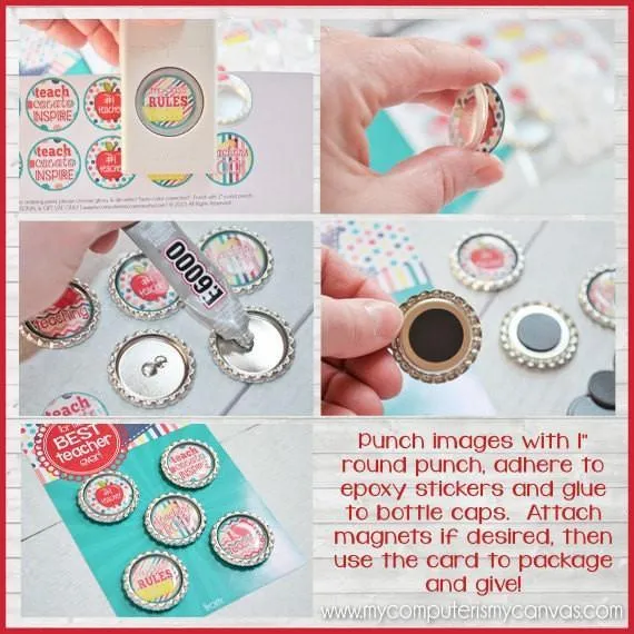 Christmas Bottle Cap PRINTABLE