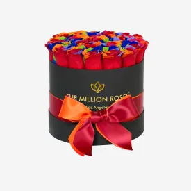 Classic Black Box | Rainbow Roses