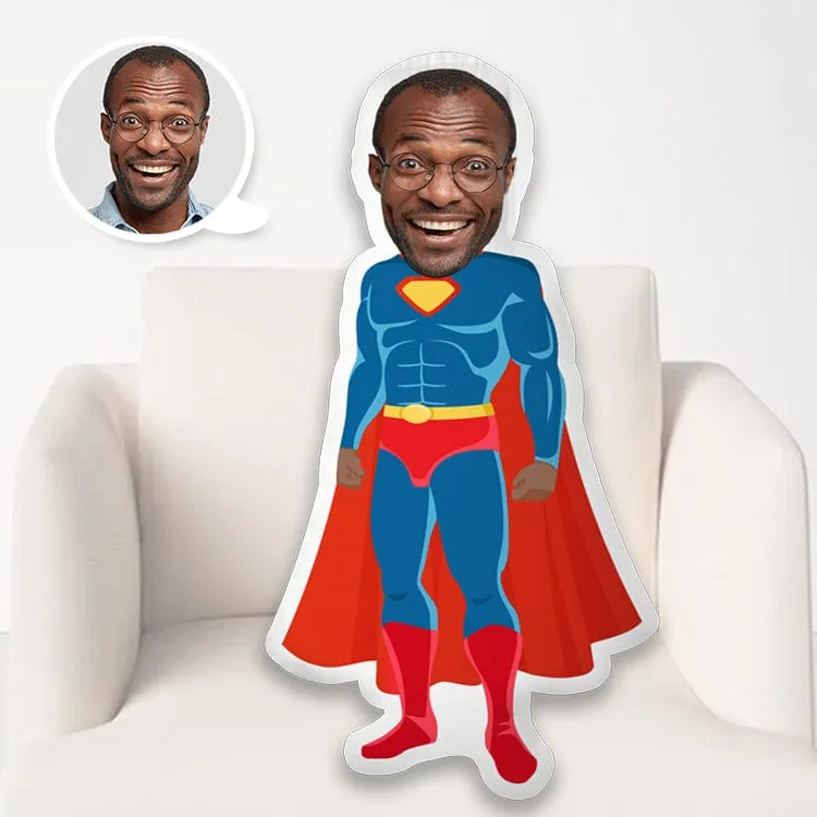 Custom 3D Superhero Your Photo Face Pillow | Super Fun Your Face Pillow Doll