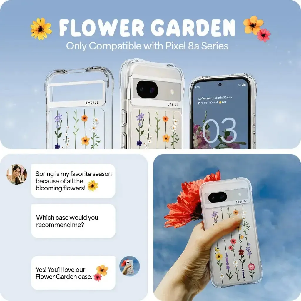 Flower Garden Google Pixel 8a Case by CYRILL Cecile - Stylish and Protective Smartphone Cover