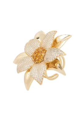 Daisy Flower Ring Gold