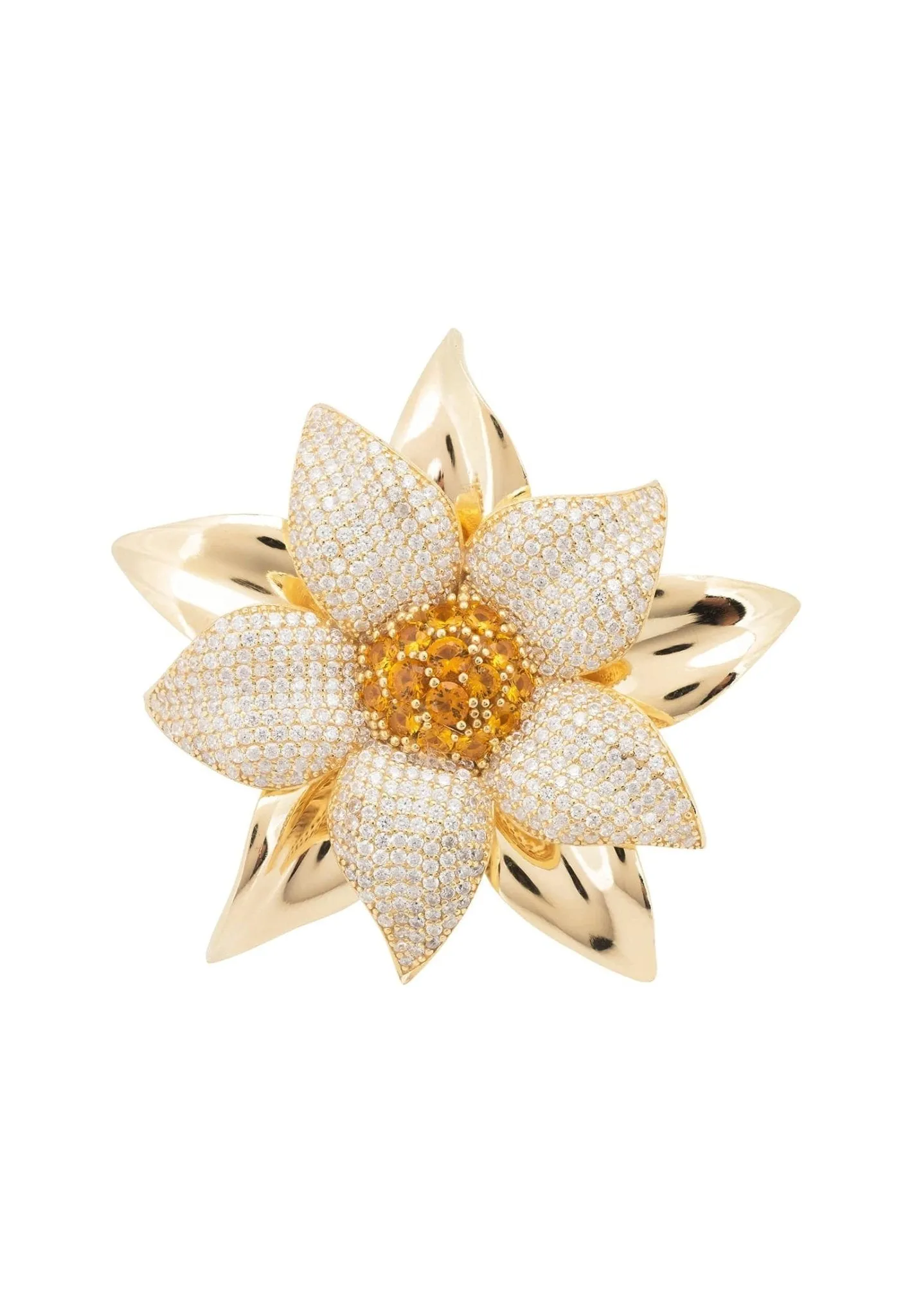 Daisy Flower Ring Gold