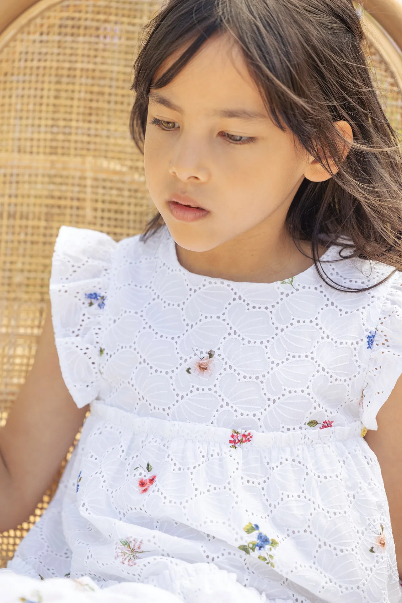 Dress - White Floral All Over