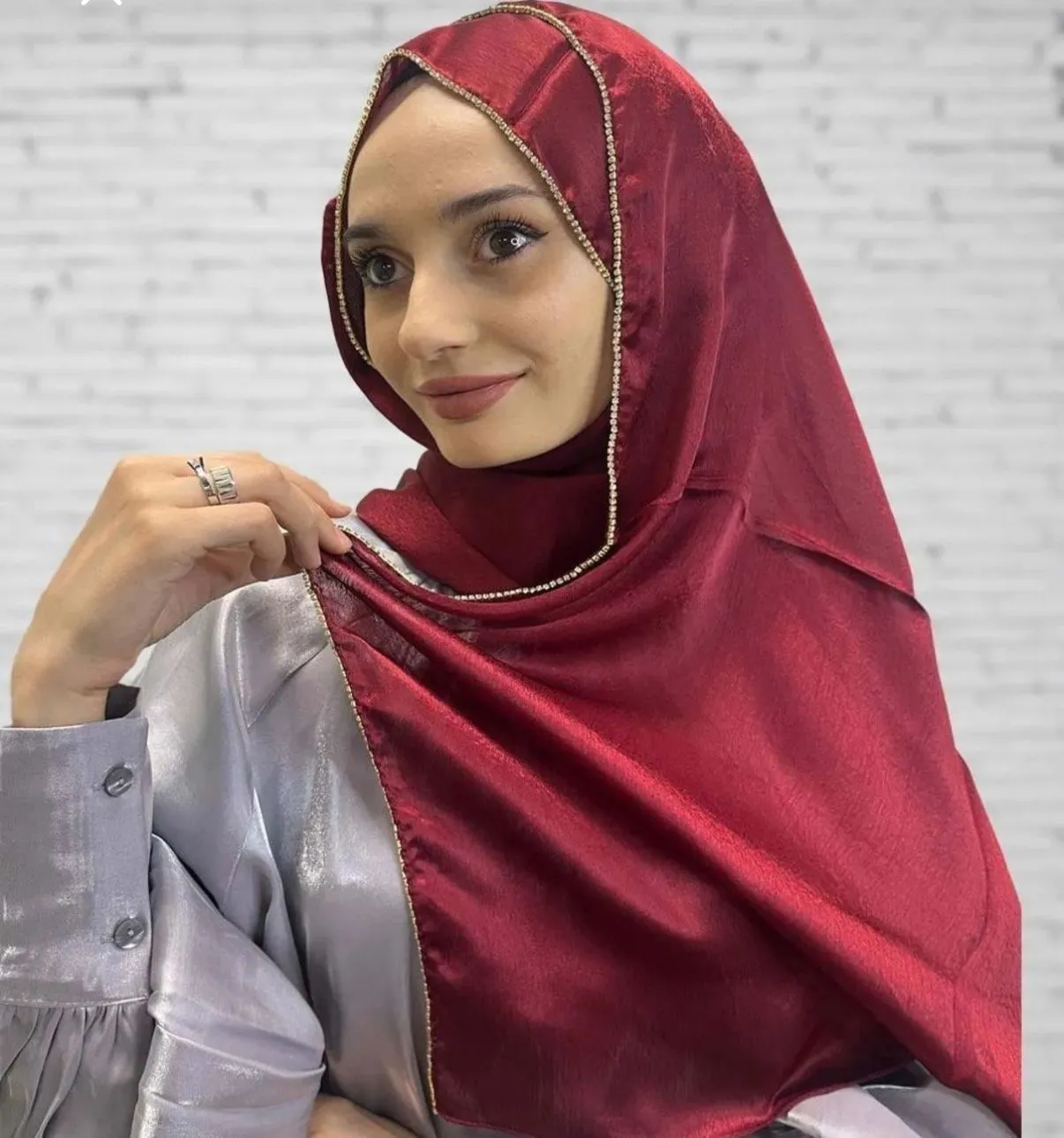 EG Gold Rhinestone Hijab