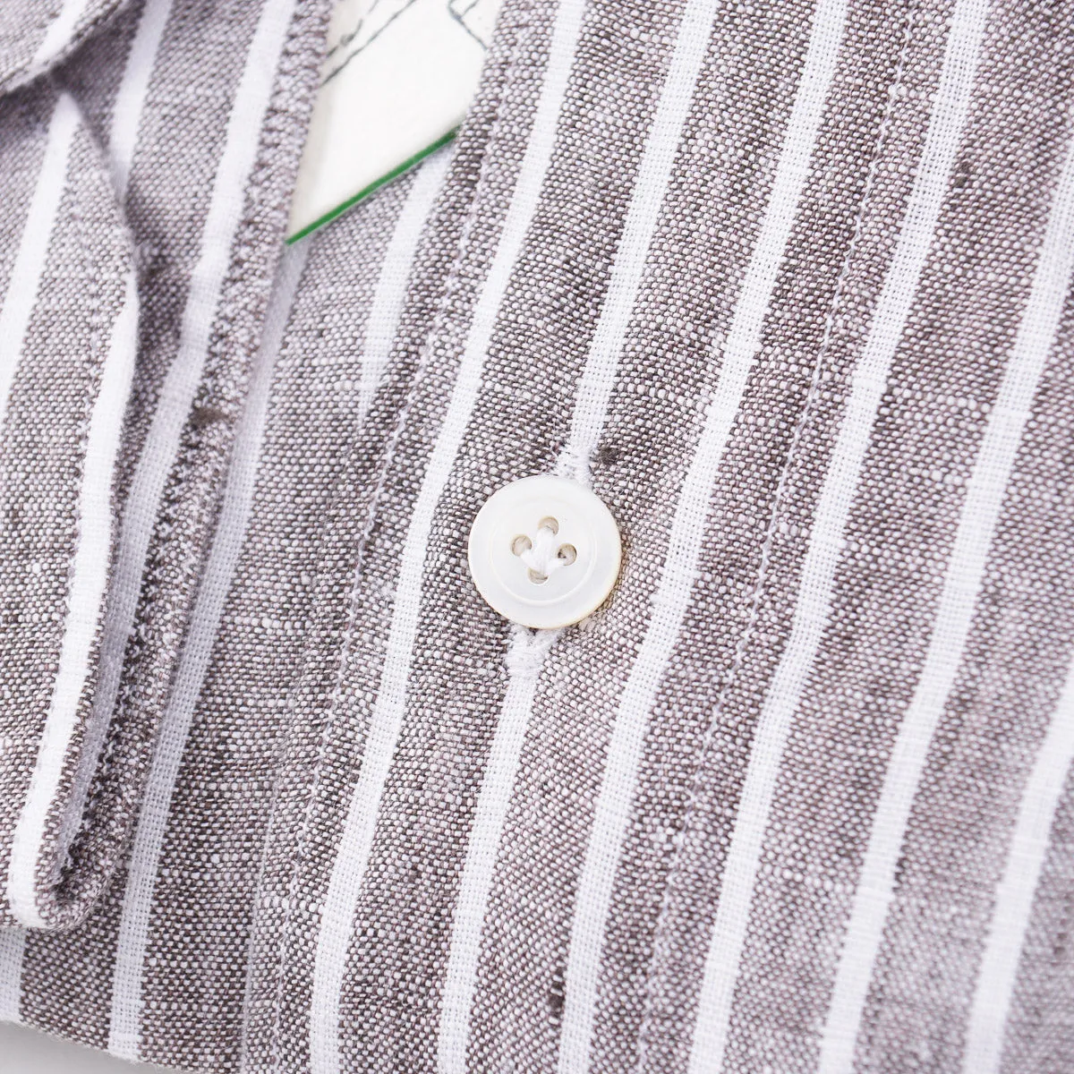 Finamore Extra-Slim Linen Dress Shirt
