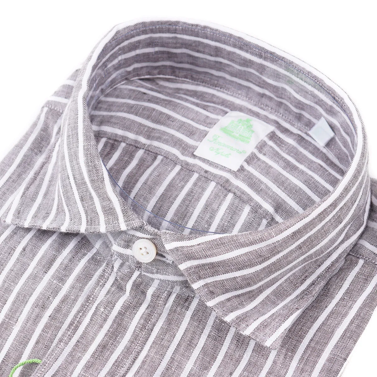 Finamore Extra-Slim Linen Dress Shirt