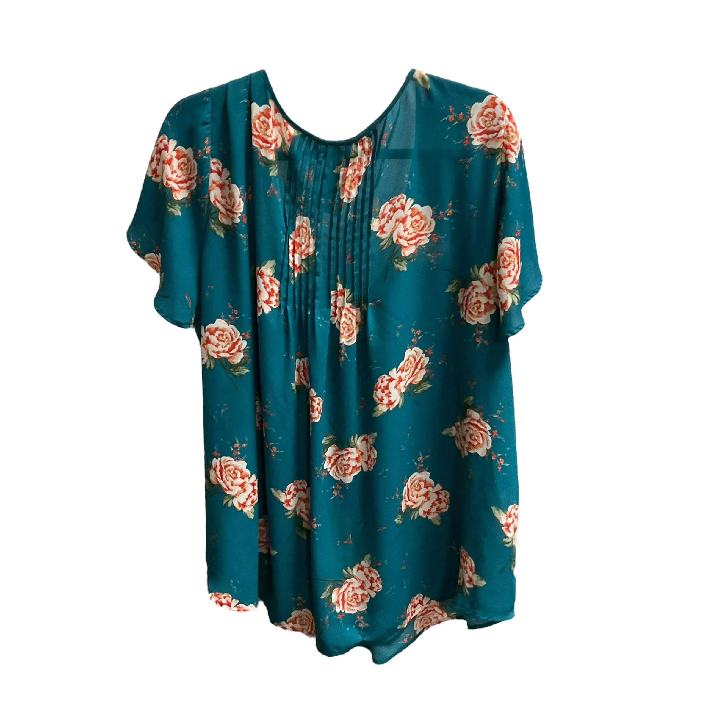 Floral Print Top Short Sleeve Torrid, Size 3x