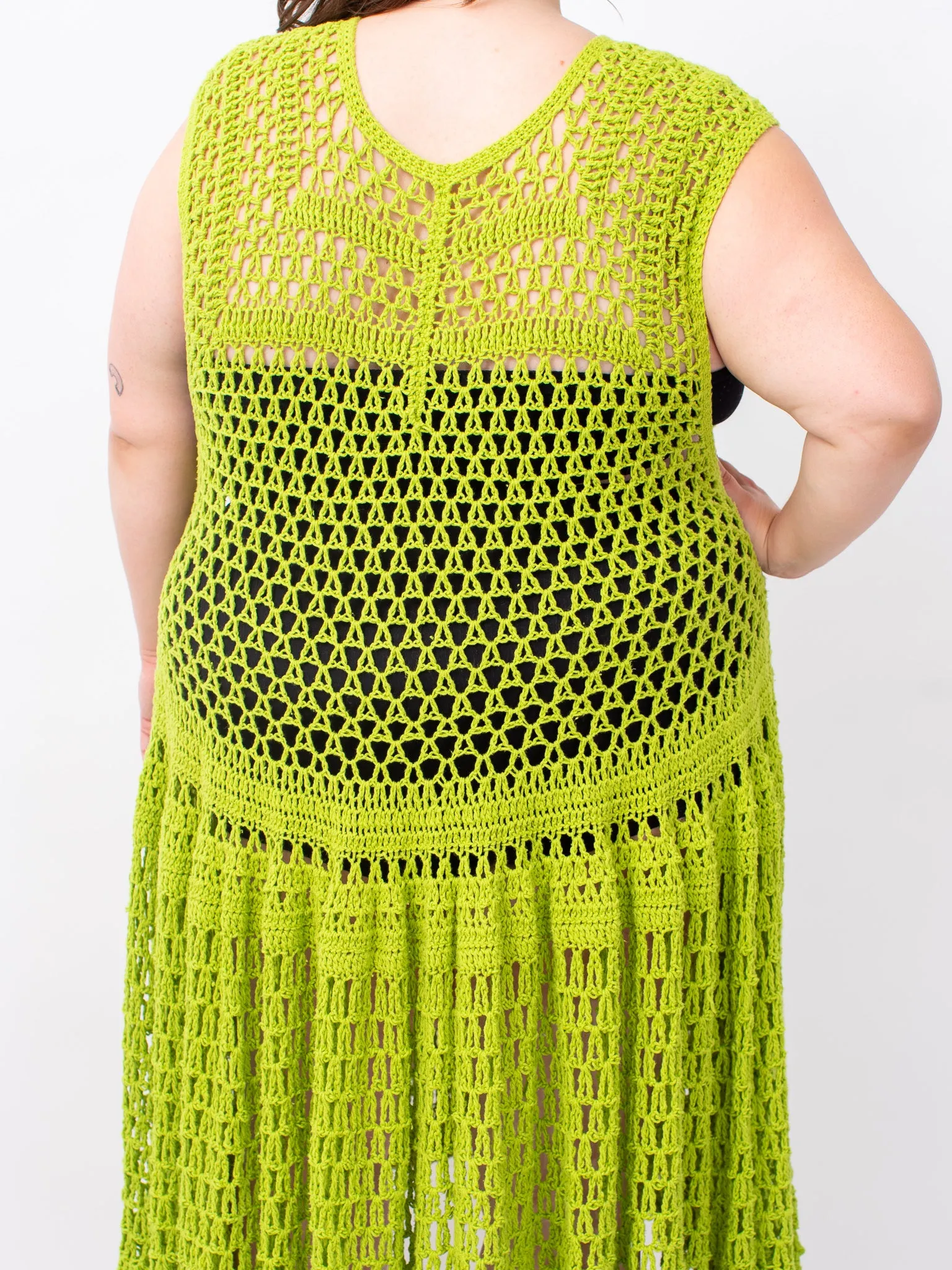 Flower Boy Ted - Green Crochet Dress
