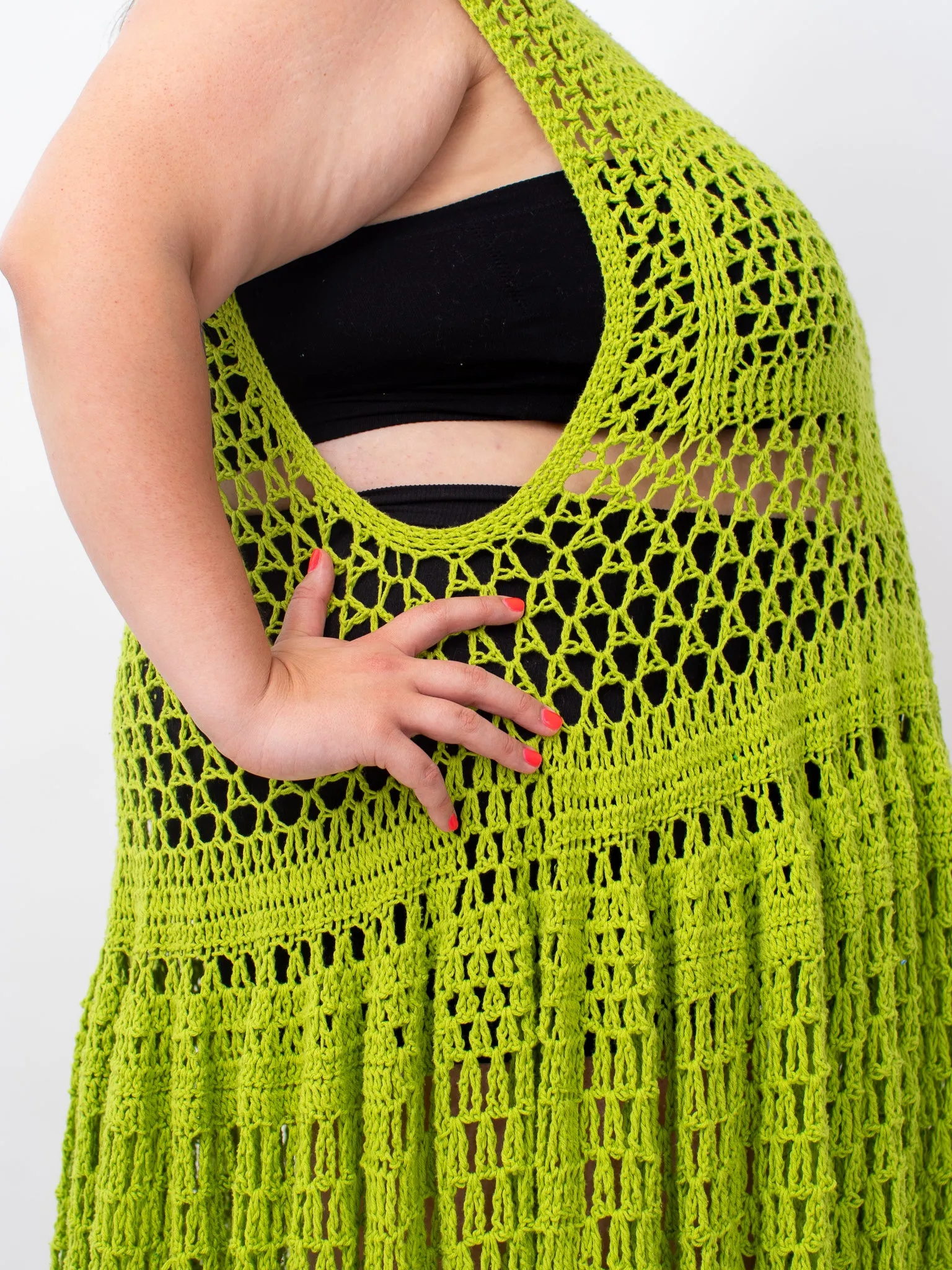 Flower Boy Ted - Green Crochet Dress