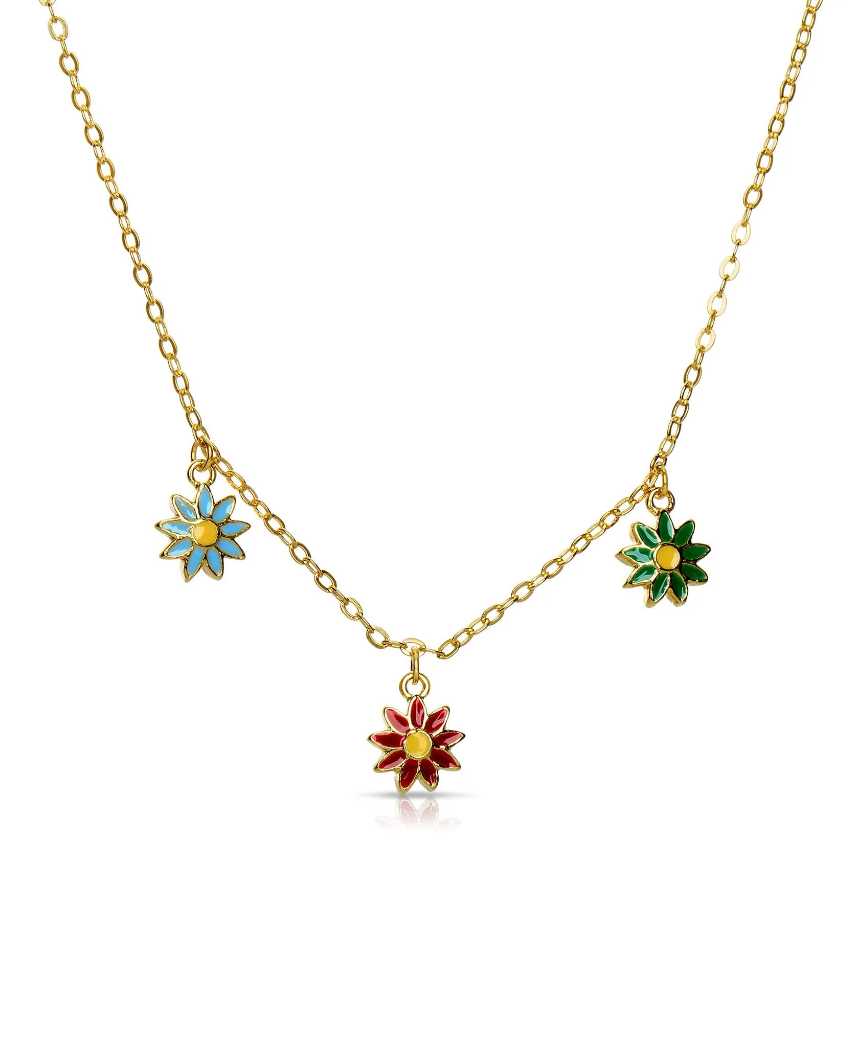 Flowers Dangle Necklace