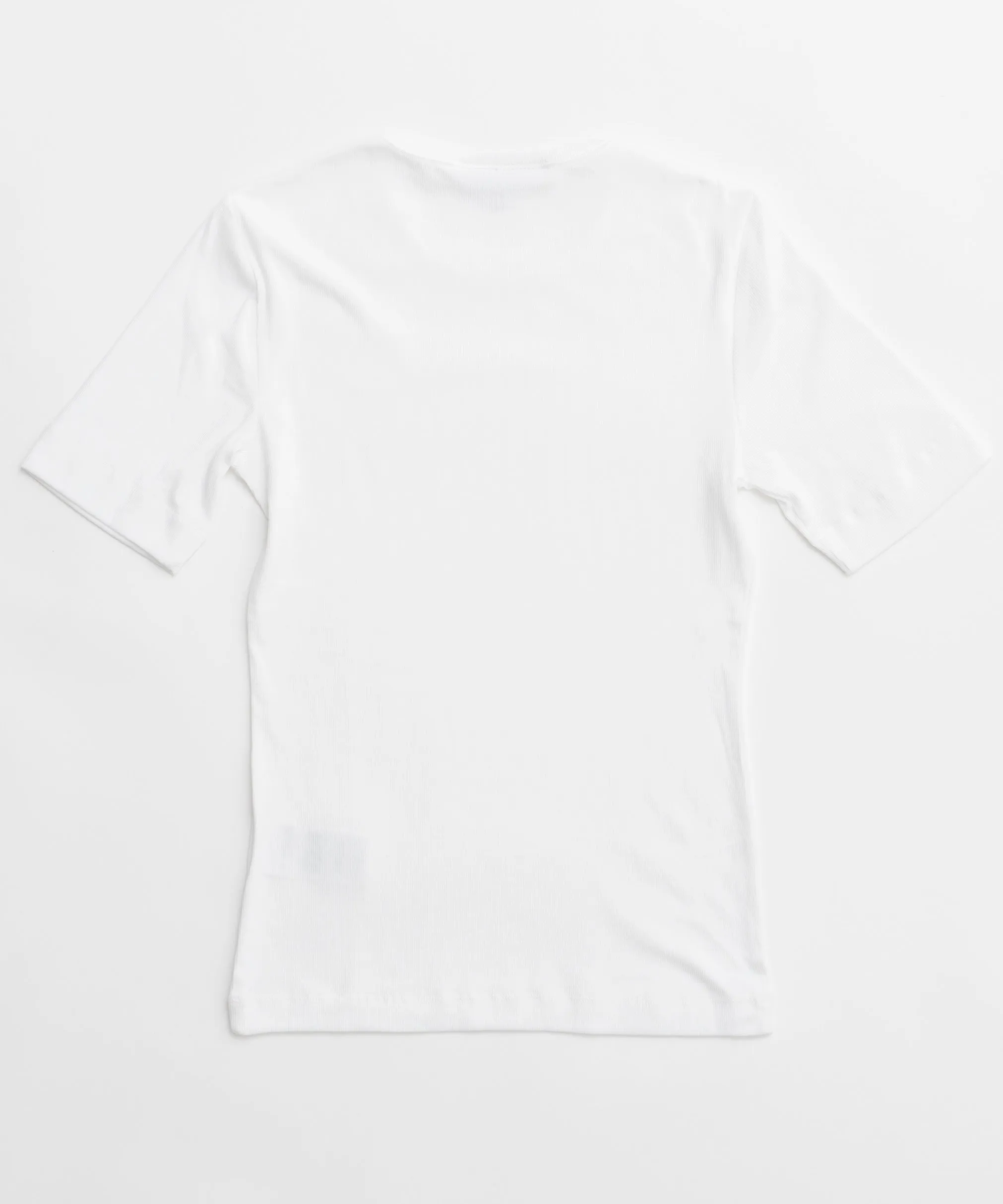 【GANNI】Soft Cotton Rib Short Sleeve T-shirt