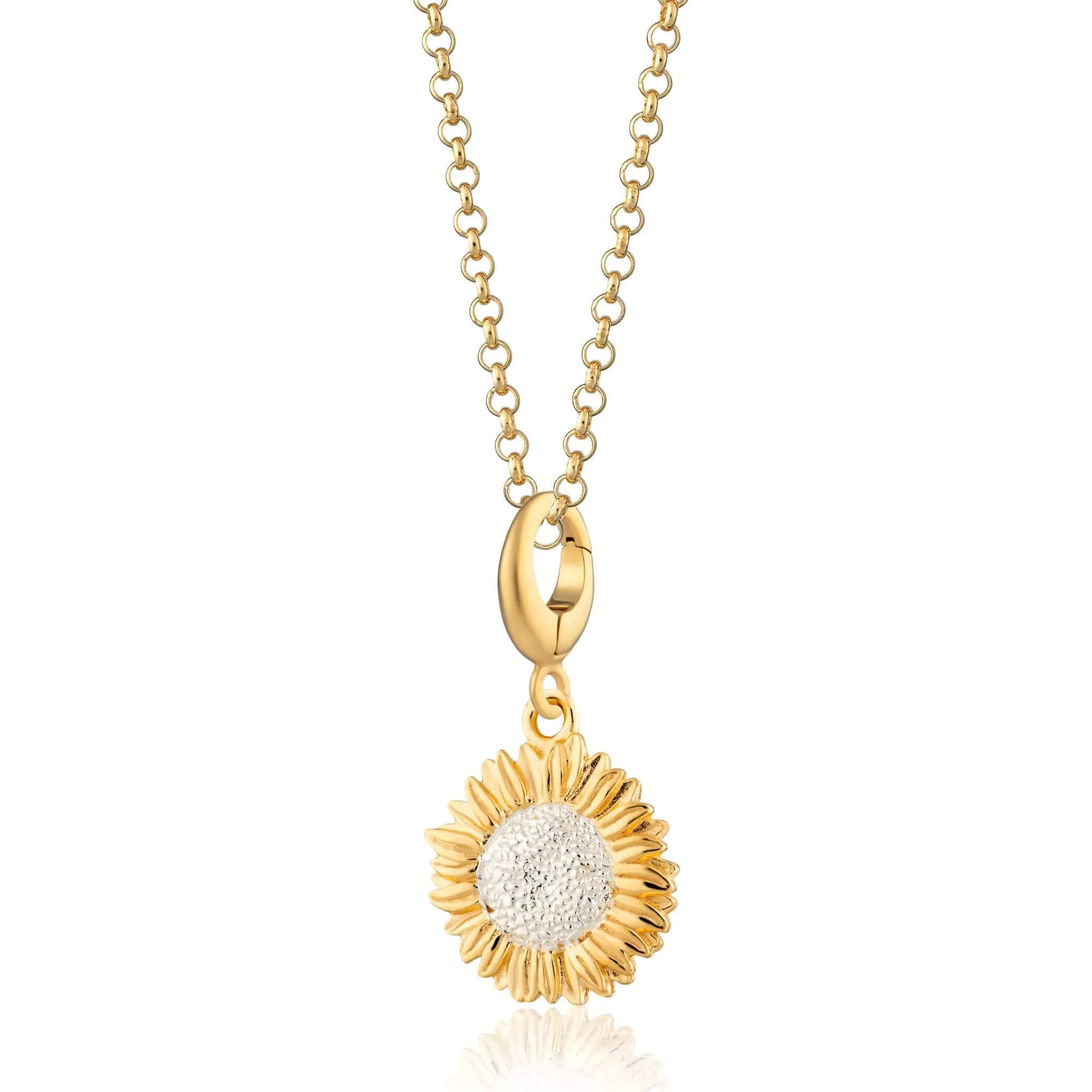 Gold Plated Sunflower Necklace