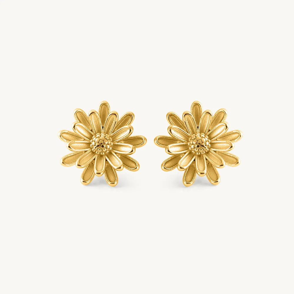Golden Daisy Earrings
