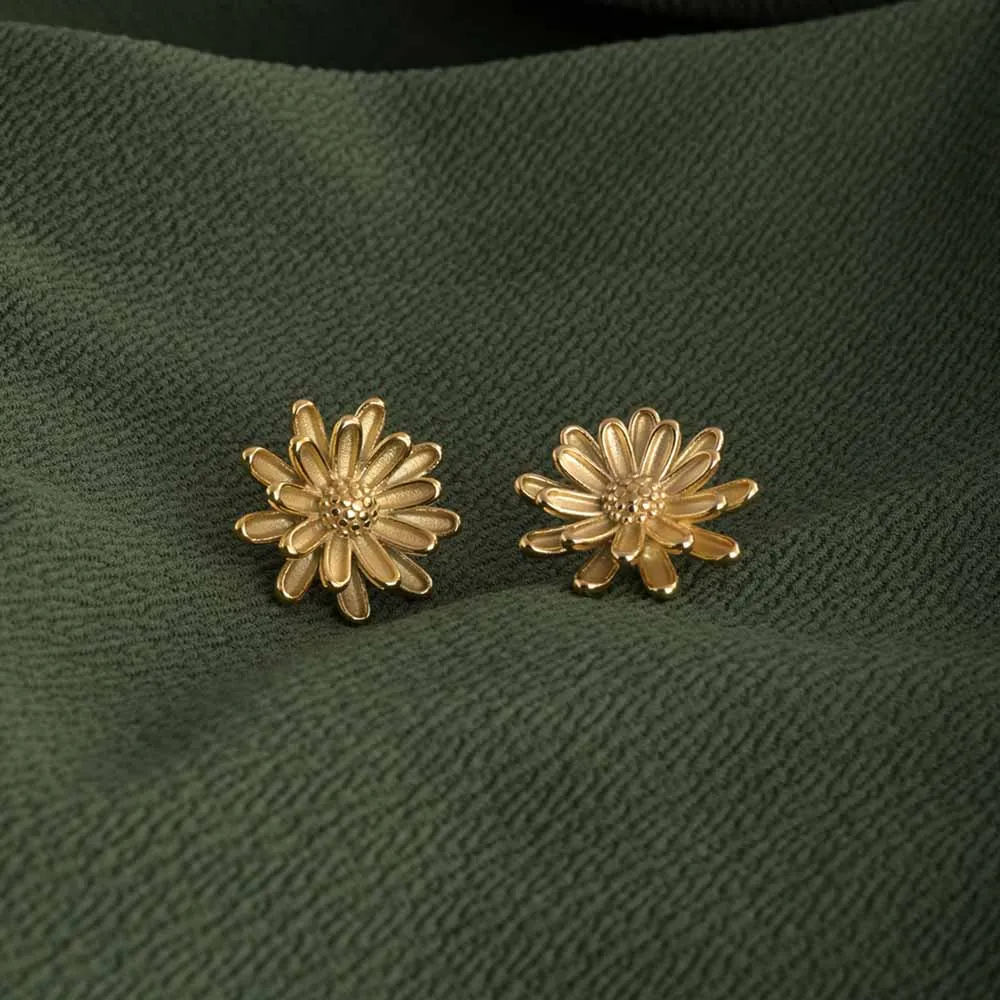 Golden Daisy Earrings