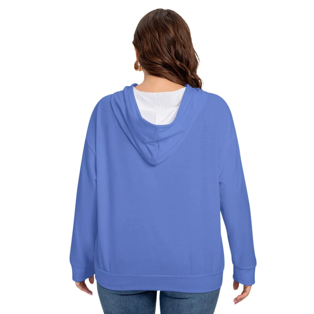 Hibiscus Hawaii Women's Long Sleeve Sweatshirt With Hood(Plus Size)