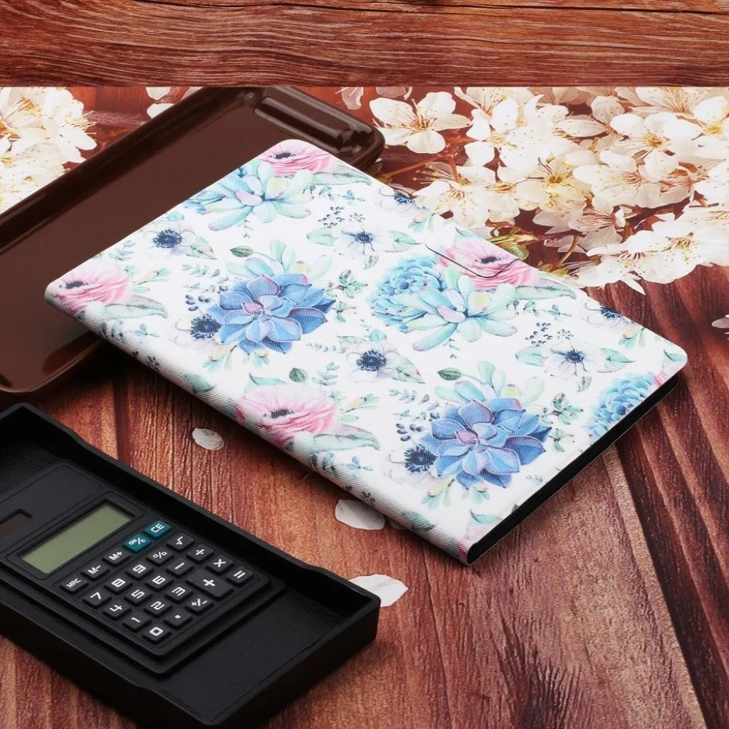 Huawei MediaPad M5 Lite 10 pattern leatherflip case - Blue Flower