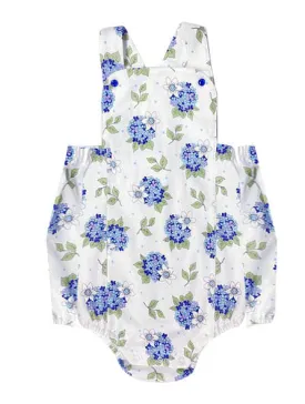 Hydrangea Floral Print Baby Girl Romper