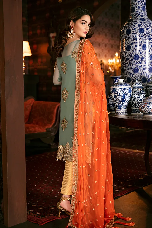 Imrozia Solas De Lune Luxury Chiffon Collection – I-102 Aqua Juwel