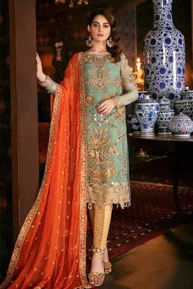 Imrozia Solas De Lune Luxury Chiffon Collection – I-102 Aqua Juwel