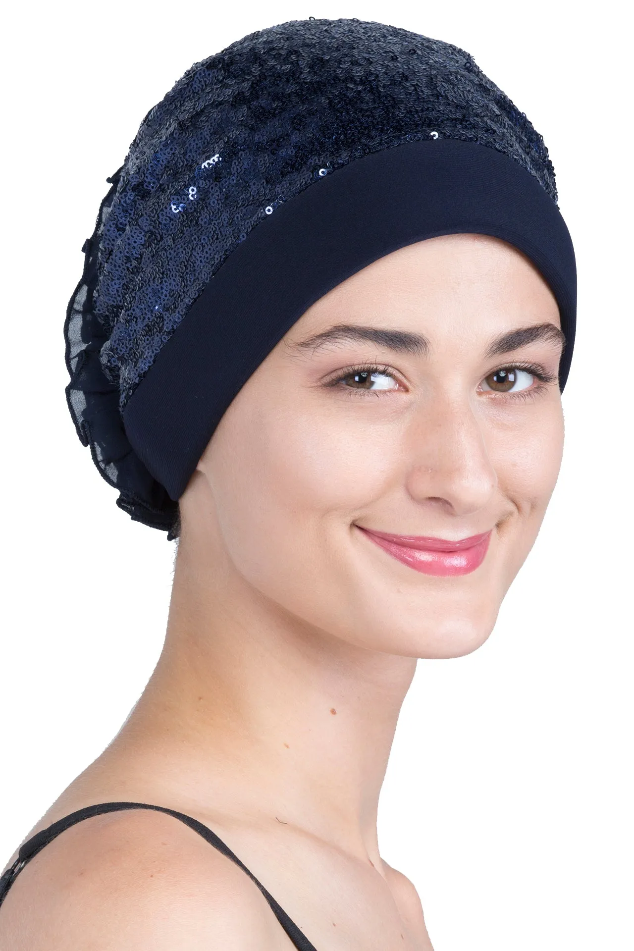 Lace Headwear with Ruffle Flower
