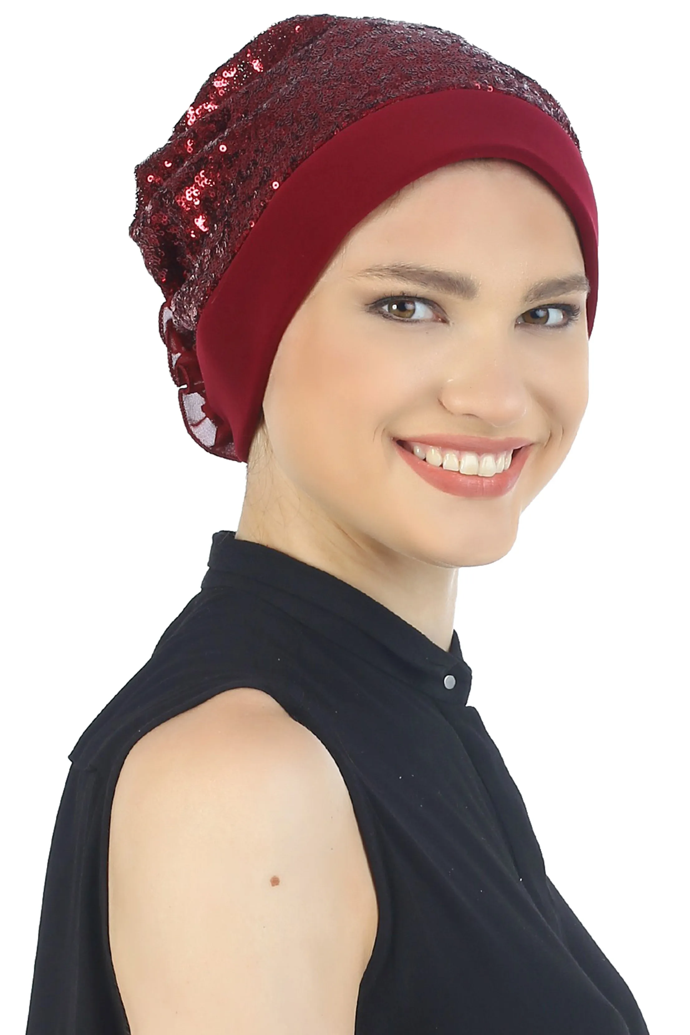 Lace Headwear with Ruffle Flower
