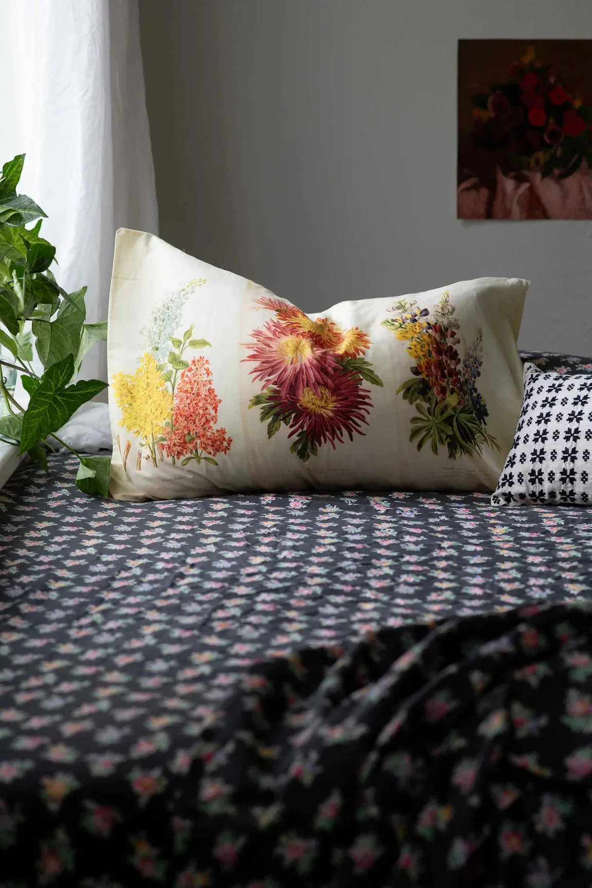 Organic Cotton Horticole Pillowcase Set with Lazybones Design